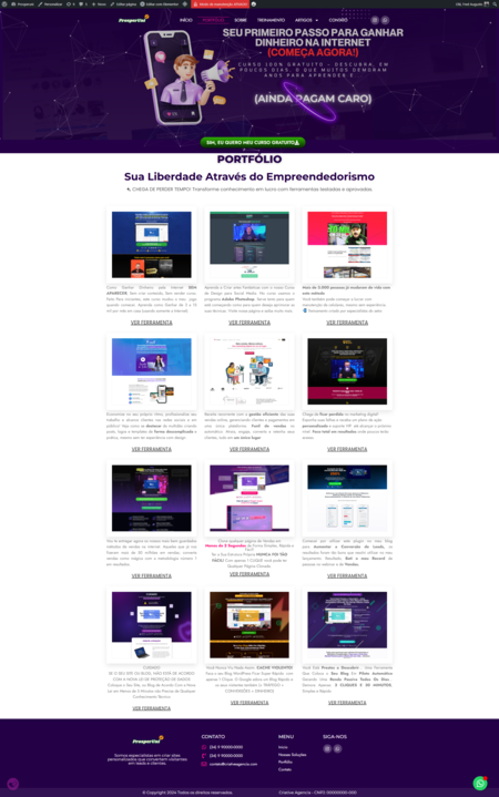 portifólio de produtos prosperuni